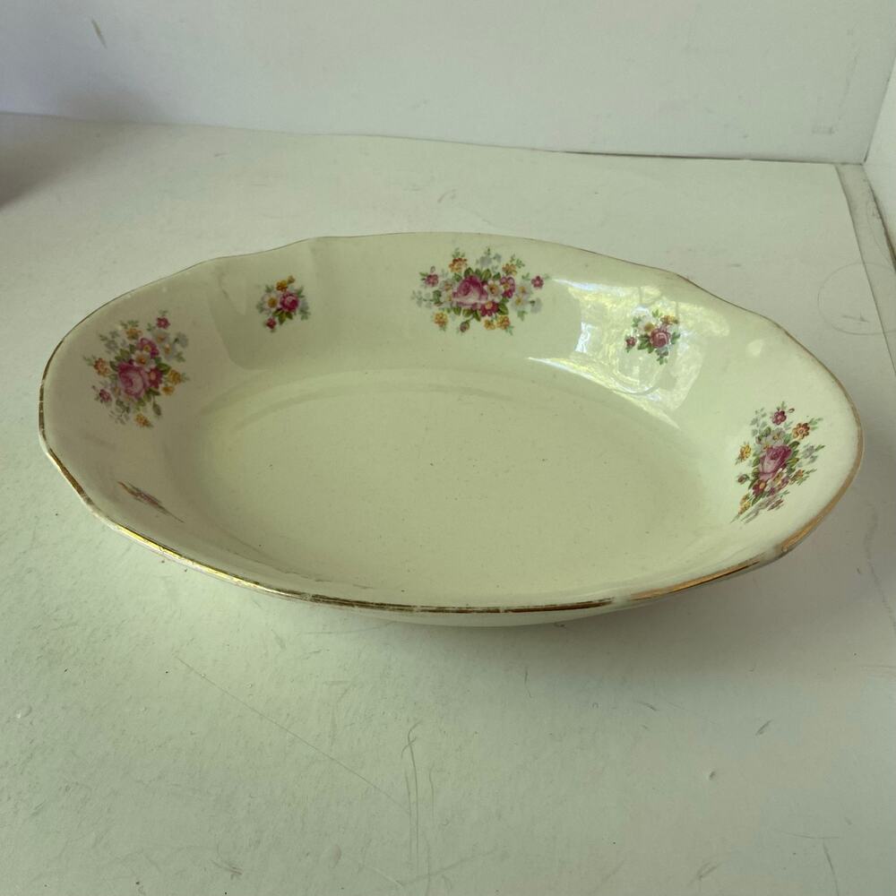 Arabia of Finland Finn Flower Rose 9.75" Oval Vegetable Bowl 37 Rose MCM - GUC